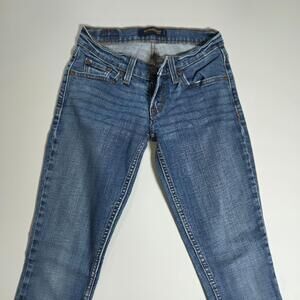Levis 524 Jeans Juniors 0M Medium Wash Blue Denim Too Superlow Bootcut